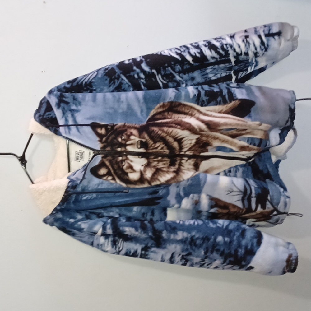 Wild Kind hoodie/jacket Wolf Print 2XL